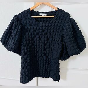 Eri + Ali Textured Puff-Sleeve Top 1X